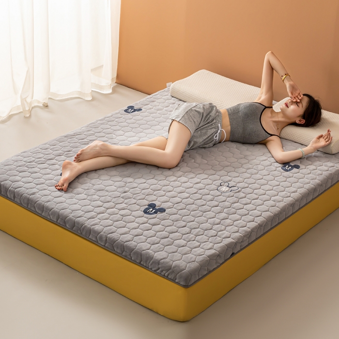 91家纺网 家纺一手货源 找家纺 （总）元昊 2025新款加厚即暖抗菌牛奶绒记忆棉床垫