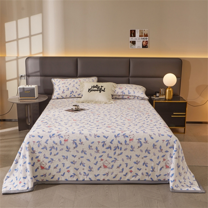 91家纺网 家纺一手货源 找家纺 （总）古吉梦 2023新款A类双面小清新系列牛奶绒毛毯