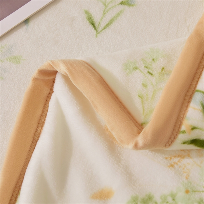91家纺网 家纺一手货源 找家纺 古吉梦 2023新款A类双面小清新系列牛奶绒毛毯 牛奶绒毯-风雅