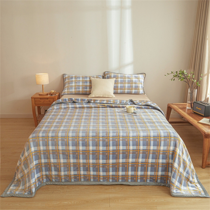 91家纺网 家纺一手货源 找家纺 （总）古吉梦 2023新款A类双面无印风牛奶绒毛毯