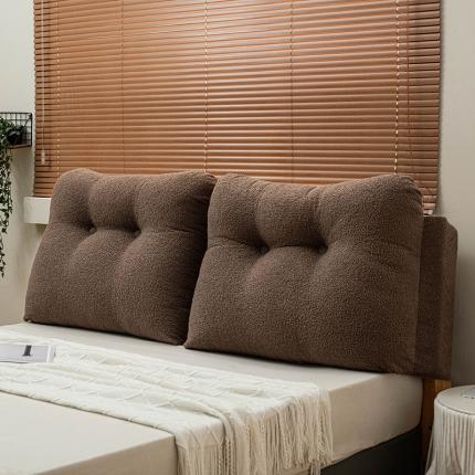 美达人 2023新款泰迪绒固定无床头款靠背 赭石-棕