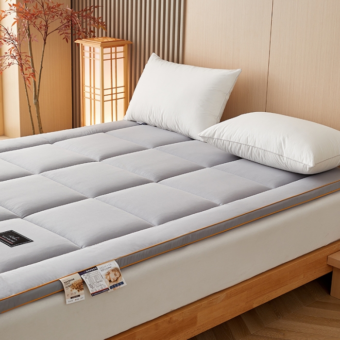 91家纺网 家纺一手货源 找家纺 瑶瑶家居床垫2023直播爆款加厚大豆纤维立体5公分床垫学生酒店床垫 灰色