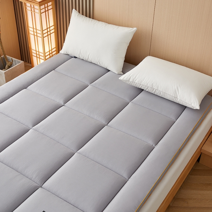 91家纺网 家纺一手货源 找家纺 瑶瑶家居床垫2023直播爆款加厚大豆纤维立体5公分床垫学生酒店床垫 灰色