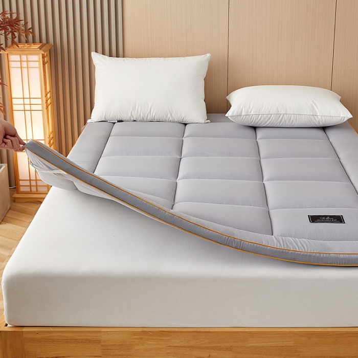 91家纺网 家纺一手货源 找家纺 瑶瑶家居床垫2023直播爆款加厚大豆纤维立体5公分床垫学生酒店床垫 灰色