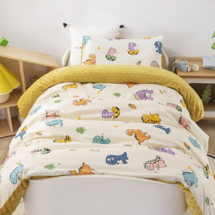 91家纺网 家纺一手货源 找家纺 鱼宝 2023新款全棉可拆洗豆豆被套 卡卡龙