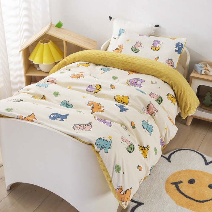 91家纺网 家纺一手货源 找家纺 鱼宝 2023新款全棉可拆洗豆豆被套 卡卡龙