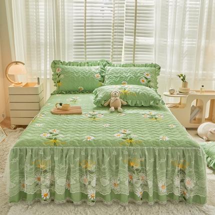 宜凡 2023新款云朵棉床笠式床裙三件套 雏菊之约