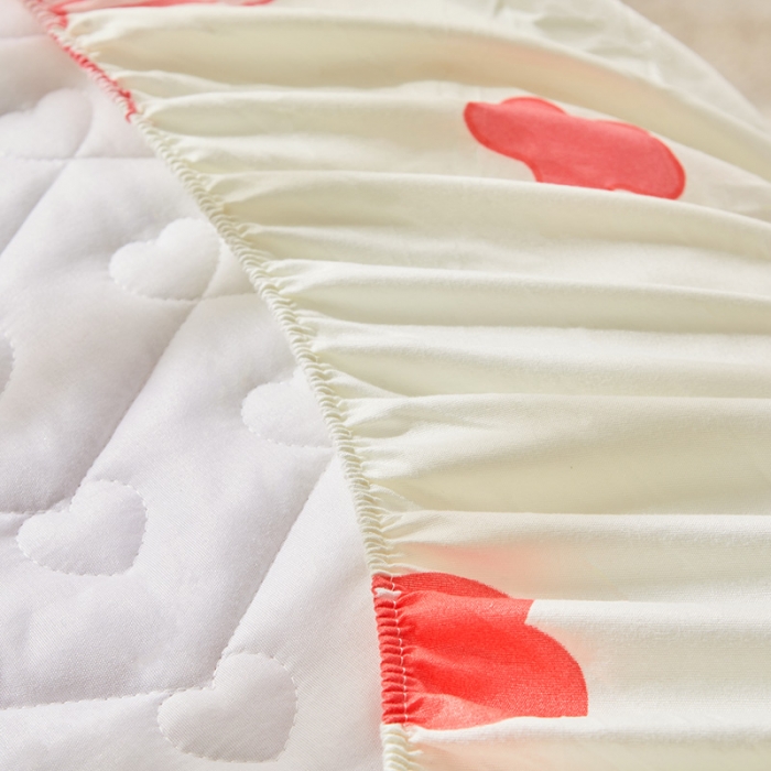 91家纺网 家纺一手货源 找家纺 宜凡 2023新款云朵棉床笠式床裙三件套 化蝶