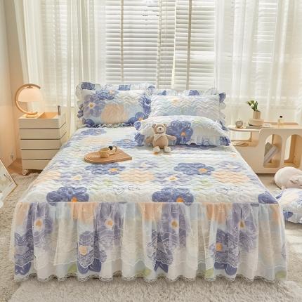 宜凡 2023新款云朵棉床笠式床裙三件套 梦夕颜