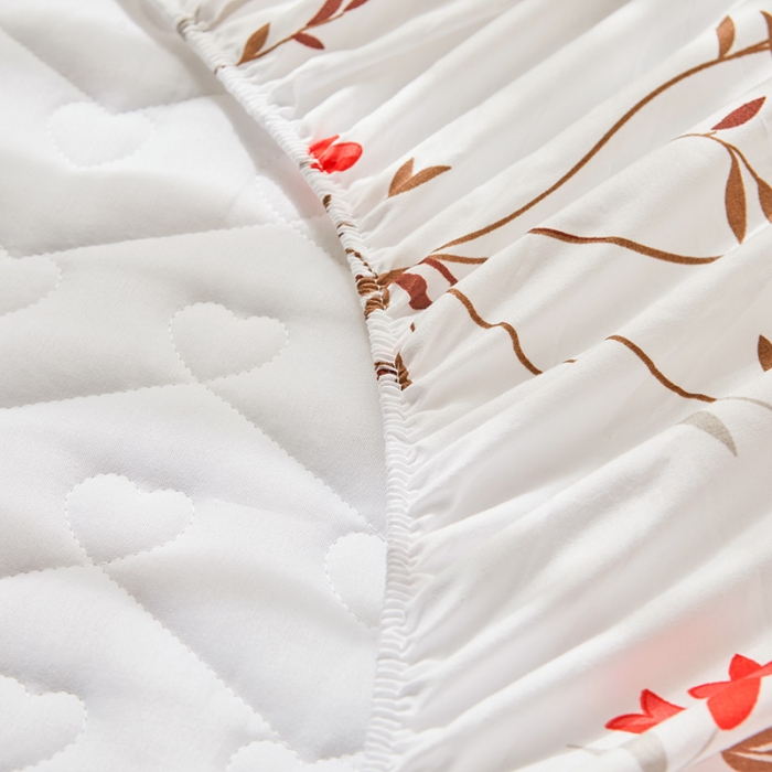 91家纺网 家纺一手货源 找家纺 宜凡 2023新款云朵棉床笠式床裙三件套 舞动