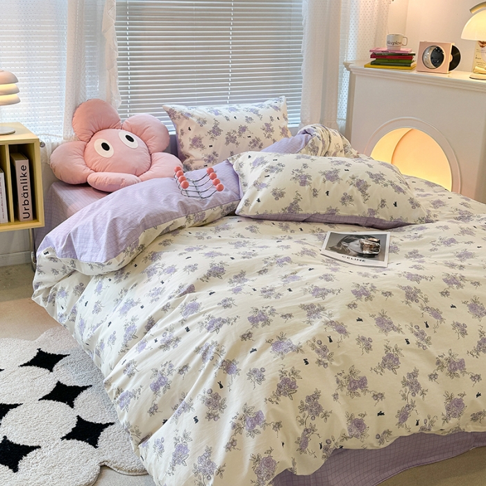 91家纺网 家纺一手货源 找家纺 （总）昔可 2023新款全棉可爱动物卡通印花四件套