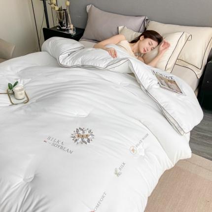 91家纺网 家纺一手货源 找家纺 （总）歌历斯家纺 2023新款亲肤舒适芙丽丝豆鲜被子被芯