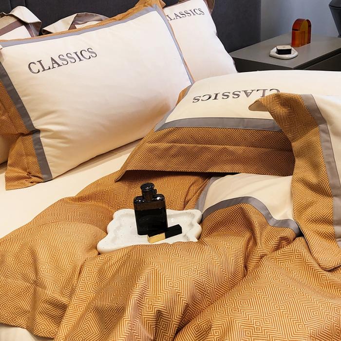 91家纺网 家纺一手货源 找家纺 黑白森林秋冬新品 100S超柔磨毛四件套四件套海岛棉全棉磨毛四季