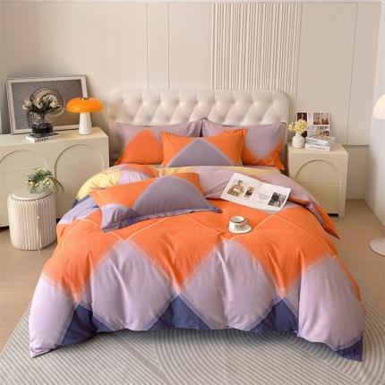 91家纺网 家纺一手货源 找家纺 （总）凯磊家纺 新款加厚磨毛印花系列四件套