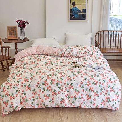 91家纺网 家纺一手货源 找家纺 （总）爱妮玖玖 2023新款全棉春暖系列双针被套