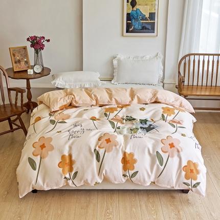 91家纺网 家纺一手货源 找家纺 （总）爱妮玖玖 2023新款全棉春暖系列双针被套