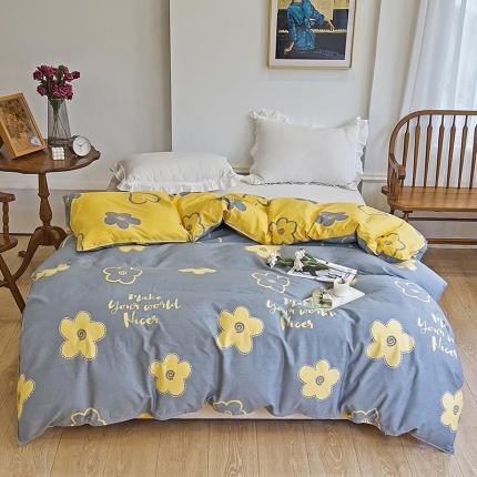 91家纺网 家纺一手货源 找家纺 （总）爱妮玖玖 2023新款全棉春暖系列双针被套