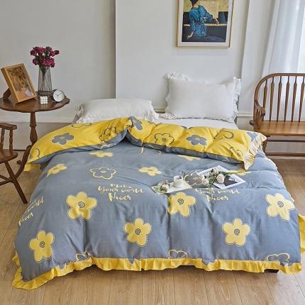 91家纺网 家纺一手货源 找家纺 （总）爱妮玖玖 2023新款全棉春暖系列花边被套