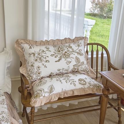 91家纺网 家纺一手货源 找家纺 （总）爱妮玖玖 2023新款全棉春暖系列单层花边枕