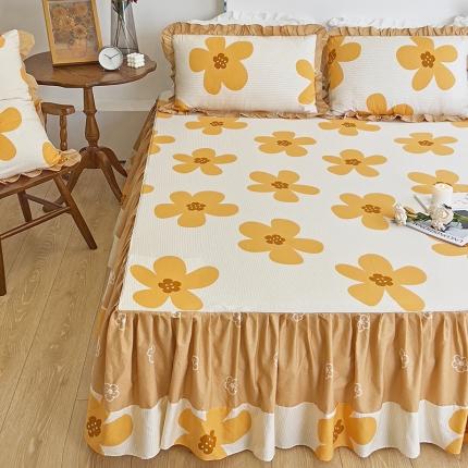 91家纺网 家纺一手货源 找家纺 （总）爱妮玖玖 2023新款全棉春暖系列单层床裙