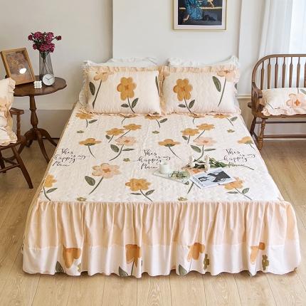 91家纺网 家纺一手货源 找家纺 （总）爱妮玖玖 2023新款全棉春暖系列夹棉床裙