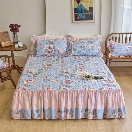 91家纺网 家纺一手货源 找家纺 （总）爱妮玖玖 2023新款全棉春暖系列夹棉床裙