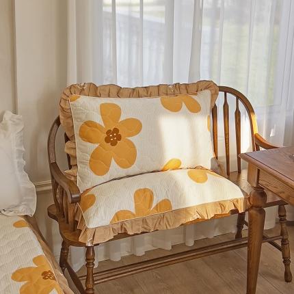 91家纺网 家纺一手货源 找家纺 （总）爱妮玖玖 2023新款全棉春暖系列夹棉花边枕