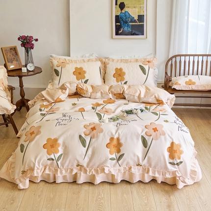 91家纺网 家纺一手货源 找家纺 （总）爱妮玖玖家纺 2023新款全棉春暖系列夹棉床盖四件套