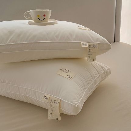 91家纺网 家纺一手货源 找家纺 原生态全棉日式质原护颈助眠枕芯枕头 无荧光零甲醛