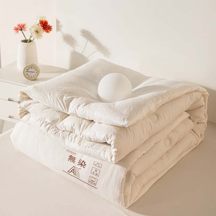 91家纺网 家纺一手货源 找家纺 爱宝被业 2023新款针织棉华夫格被-单被 白色