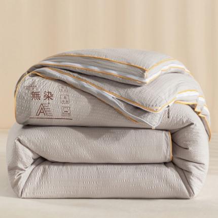 爱宝被业 2025新款针织棉华夫格被-子母被 浅灰