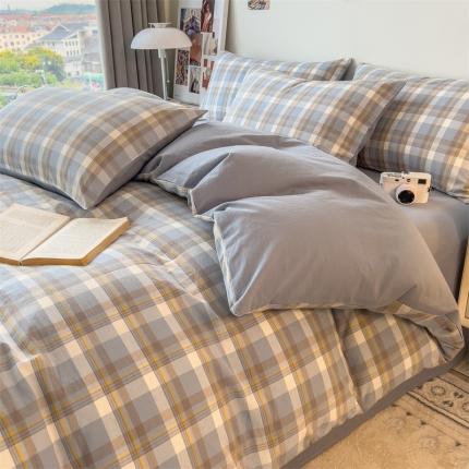 芃成 2023新款全棉水洗棉四件套 简兮兰