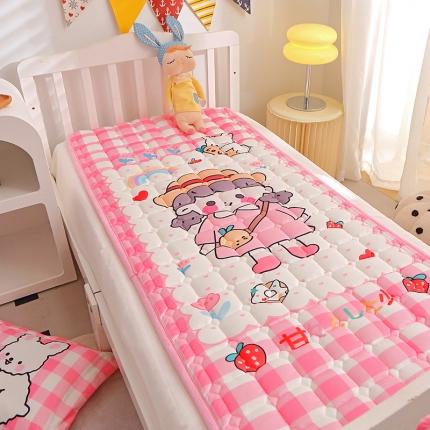 91家纺网 家纺一手货源 找家纺 总八零年代加厚保暖婴儿绒床垫幼儿园午睡垫大版卡通爬爬垫飘窗垫多功能地垫