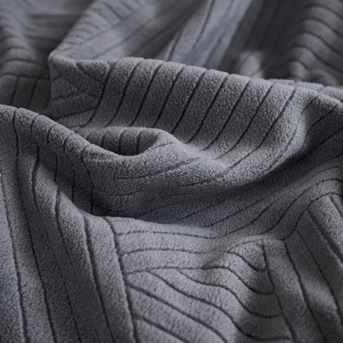 91家纺网 家纺一手货源 找家纺 天下布艺 2023新款初见裙边摇粒绒沙发垫 初见-深灰