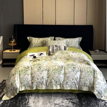 91家纺网 家纺一手货源 找家纺 （总）朵美 2023新款50支全棉数码印花磨毛四件套