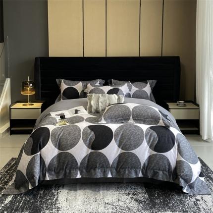 91家纺网 家纺一手货源 找家纺 （总）朵美 2023新款50支全棉数码印花磨毛四件套