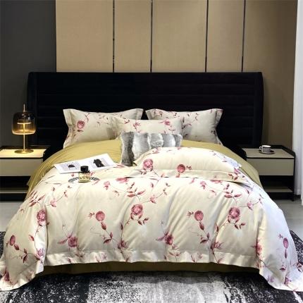 91家纺网 家纺一手货源 找家纺 （总）朵美 2023新款50支全棉数码印花磨毛四件套