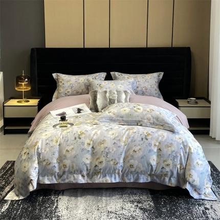 91家纺网 家纺一手货源 找家纺 （总）朵美 2023新款50支全棉数码印花磨毛四件套