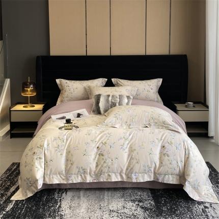 91家纺网 家纺一手货源 找家纺 （总）朵美 2023新款50支全棉数码印花磨毛四件套