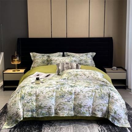 91家纺网 家纺一手货源 找家纺 （总）朵美 2023新款50支全棉数码印花磨毛四件套