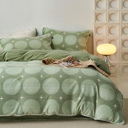 91家纺网 家纺一手货源 找家纺 (总) 安莱生活 2023年新品专版立体印花牛奶绒四件套-星辰系列