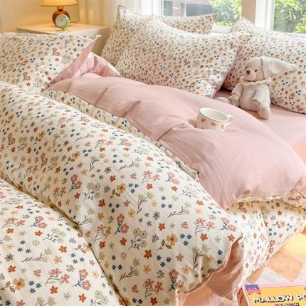 91家纺网 家纺一手货源 找家纺 （总）无界 2024新款双层纱印花四件套