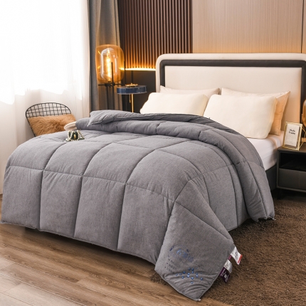 91家纺网 家纺一手货源 找家纺 色织石墨烯保暖被 被子保暖冬被