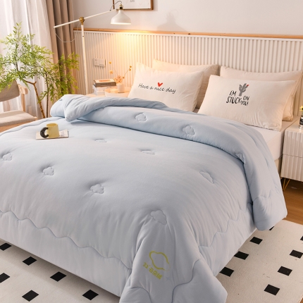 91家纺网 家纺一手货源 找家纺 32°云朵绒柔肤保暖冬被  冬被 被子 针织保暖