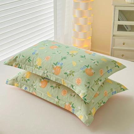 91家纺网 家纺一手货源 找家纺 2023新款全棉枕套（与已发布直角床单同款） 水果达人【AB版床单共用枕套图】