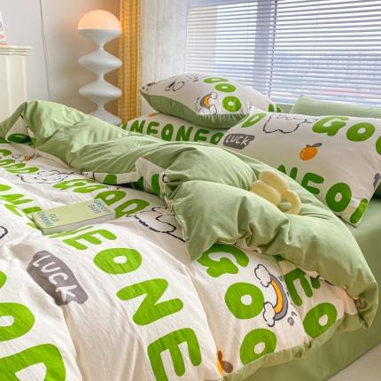 91家纺网 家纺一手货源 找家纺 （总）玉海棠 2023新款水洗棉印花四件套