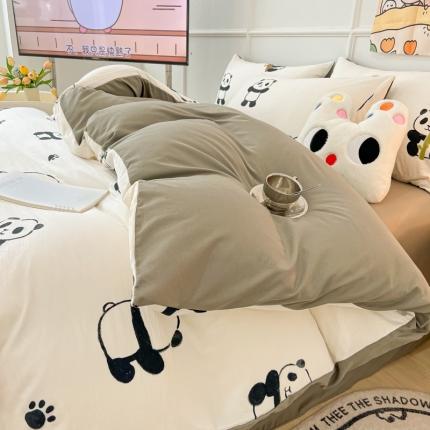 91家纺网 家纺一手货源 找家纺 （总）玉海棠 2023新款水洗棉印花四件套