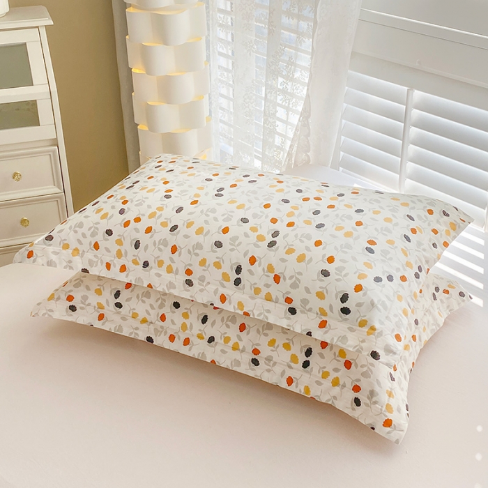 91家纺网 家纺一手货源 找家纺 2023新款全棉枕套（与已发布直角床单同款） 叶素