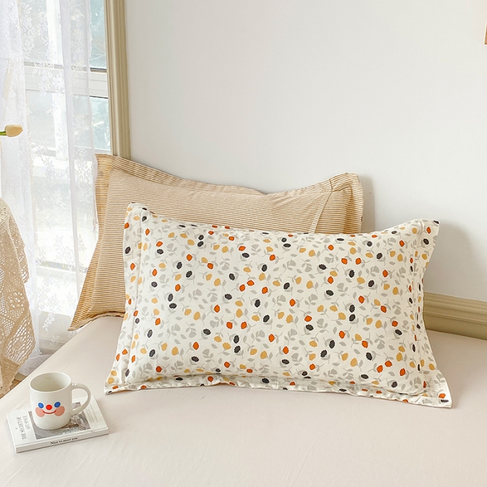 91家纺网 家纺一手货源 找家纺 2023新款全棉枕套（与已发布直角床单同款） 叶素