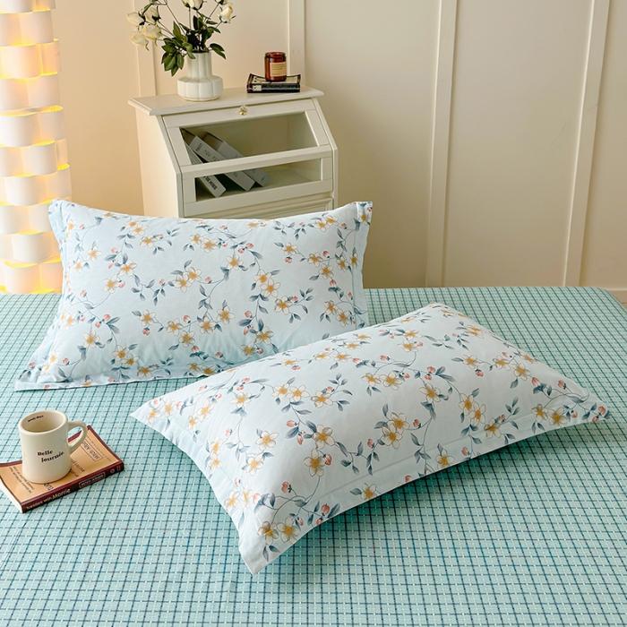 91家纺网 家纺一手货源 找家纺 2023新款全棉枕套（与已发布直角床单同款） 爱洛【AB版床单共用枕套图】